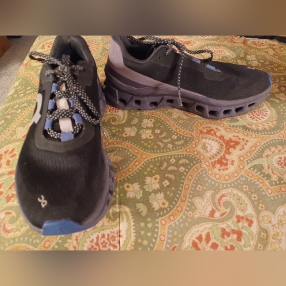 On Cloudmonster 8 black grey sneakers shoes